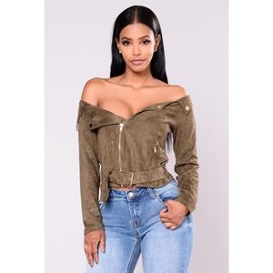 Suede Cropped Jacket